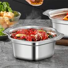 1 nồi lẩu bằng thép không gỉ kèm xiên tôm hùm, nồi lẩu dày dặn, nồi đa năng, xiên hình lục giác, nồi thơm. - Xem 4