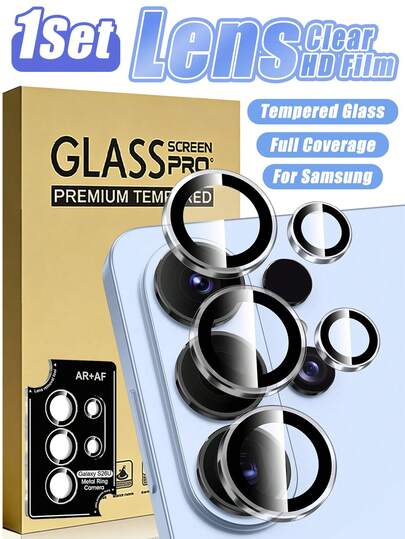 1 set - Superbeschermende 9D Clear Lens schermbeschermer, compatibel met Samsung Galaxy S26 Ultra met beschermhoes, krasbestendig gehard glas, camerabescherming, slijtvast, hoge helderheid en transparantie, waterdicht, schokbestendig, valbestendig, anti-vingerafdruk, volledige dekking, transparant
