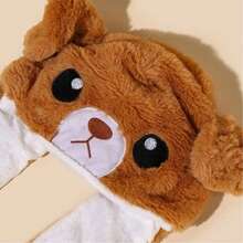 Plush Animal Hat/Scarf 2 In 1 – Panda, Tiger, Wolf And . Super Warm And Cuddly For Winter. - urso marrom - 查看 4