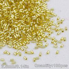 Hạt cườm ống dài các loại, hạt cườm ống mạ bạc 3.5mm có tua rua, nguyên liệu làm đồ trang sức DIY, vòng cổ, vòng tay, thêu thùa, phụ kiện quần áo, đồ thủ công và trang trí nghệ thuật. - ổ bi - Xem 8