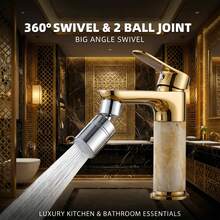 Universal Faucet Extender 360° Rotatable 2-Step Water Adjustment Splash Proof Kitchen Sink Extension Tube For Bathroom Vanity - One Size Fits All - View 2
