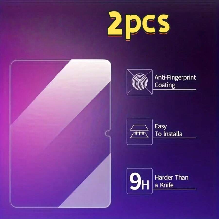 2 piezas Protector de pantalla de vidrio templado para tableta, compatible con Samsung Galaxy Tab A11/A11+/S9 FE/A7/A-T510/T515/S6/S7 Plus/S8/S9/S6/A9 Plus/S8 Ultra/S10 Series, fácil de instalar, regalo del Día de la Madre - transparente - Ver 1