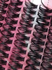 240 sợi mi giả D Curl tự nhiên, mềm mại, làm từ lông chồn, mi giả 3D kiểu Nga, mi giả từng sợi riêng lẻ, dùng trong salon trang điểm, màu đen. - D - Xem 3