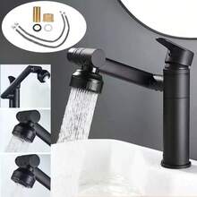 Kitchen Sink Mixer Taps 1080° Swivel Spout Single Lever Tap Mono Modern Faucet - A - View 2