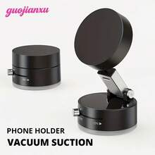 1pc Double-Sided Magnetic Phone Holder, Rotatable & Foldable Desktop Phone Stand, Hands-Free For Video Watching And Navigation, Easy One-Hand Installation, Firmly Grips Smooth Surfaces - Support - View 2