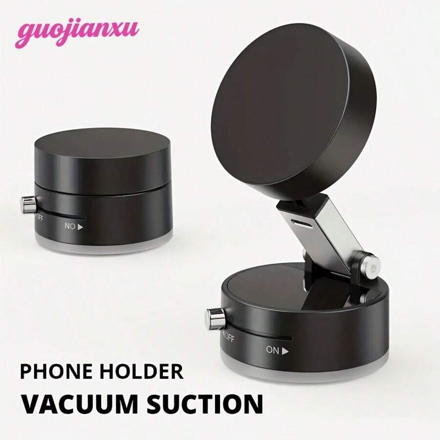 1pc Double-Sided Magnetic Phone Holder, Rotatable & Foldable Desktop Phone Stand, Hands-Free For Video Watching And Navigation, Easy One-Hand Installation, Firmly Grips Smooth Surfaces