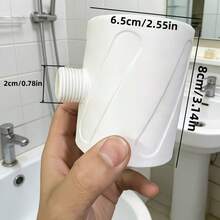 Cabezal de ducha circular para hombres | Diseño redondo para una limpieza cómoda | Instalación de conexión rápida universal | Adecuado para higiene personal, accesorios de grifería de baño - Blanco-1 ud. - Ver 7