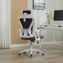 Ergonomic Mesh Office Chair With Adjustable Lumbar Support And Headrest – High-Back Executive Desk Chair For Home/Office - 灰色 - 查看 7