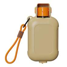 Portable Dog Water Bottle, 2-In-1 460ml Leakproof Dispenser, Large Pet Drinking Bottle | Travel Feeding Container, Outdoor Hydration Accessory For Puppy Hiking Walking Camping Beach Park Courtyard Car,Puppy Essentials - Khaki - View 7