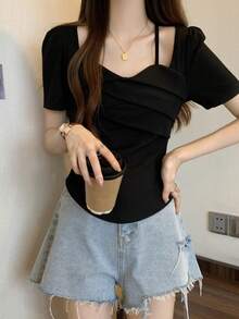 Women Tops - Black - View 6