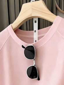 Conjunto de camiseta y pantalones cortos para mujer, color amarillo sólido, uso casual de verano, diseño gráfico, elegante, versátil, diario, al aire libre, compras, viajes - Multicolor 5 - Ver 3