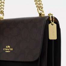 Coach Women's Mini Klare Chain Crossbody Bag - Black-brown - 查看 4