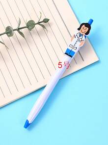 Caneta Esferográfica Fofa de Desenho Animado de Médico e Enfermeira, Papelaria Criativa com Clipe de Padrão de Médico e Enfermeira, Caneta Esferográfica de Plástico com Botão de Pressão e Personagem de Desenho Animado, Presente do Dia da Enfermeira e Dia do Médico, Caneta Esferográfica Criativa com Clipe para Médico Homem e Enfermeira Mulher, Caneta Promocional com Tinta a Óleo, Presente para Médicos e Enfermeiras - A - Visão 13