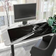 One Mouse Pad Close-Up: Samurai Hand Holding A Katana, Large Keyboard And Laptop Pad, Suitable For Office Decoration, Rectangular Desk Mat, Office Mouse Pad, Gaming Mouse Pad, Rubber Material. - Mouse Pad - View 2