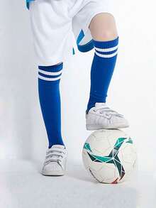6 Pasang/Set Kaos Kaki Olahraga Setinggi Lutut Cocok Untuk Anak Usia 3-12 Tahun & Remaja, Cocok Untuk Olahraga Tim Seperti Pertandingan Sepak Bola Di Gimnasium Atau Lapangan - MultiWarna - View 19