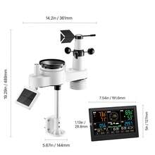 7-In-1 Wi-Fi Weather Station With APP, 7.5-Inch VA Display, Wireless Solar Powered Outdoor Sensor, Rain Gauge, Indoor Outdoor For Weather Forecast, Wind Speed, Temperature, Humidity, Rainfall - View 11