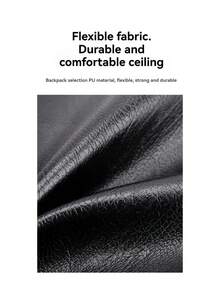 Men's PU Leather Flap Backpack Water Resistant Laptop Bag For Business & School - Fits 15.6" - Multicolor - View 9