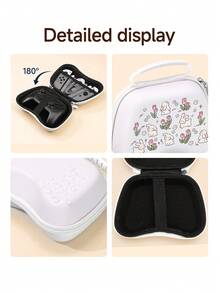 1pc Cute Rabbit & Flower Cartoon Sketch Design Transparent Glitter Protective Case, Compatible With Nintendo Switch 2 (2025) / Switch OLED Console, Joy-Con Controller Cover, Gamepad Storage Bag, Best Gift For Switch Players - View 10