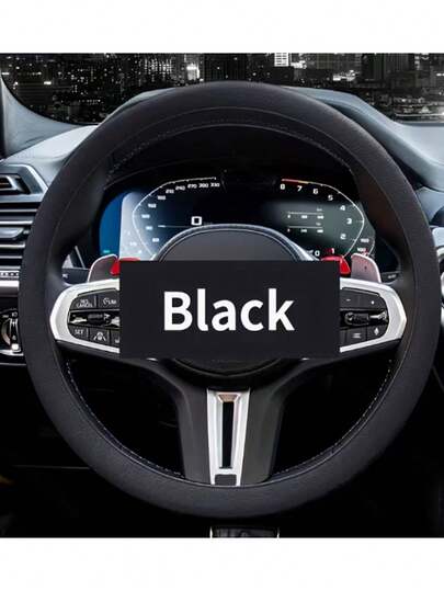Colorful Silicone Steering Wheel Cover - Soft, Textured, Fits All Cars, No Inner Ring Needed - Fashionable DIY Car Accessory, Perfect Summer Gift For Women, Round Design, Multi-Color Options