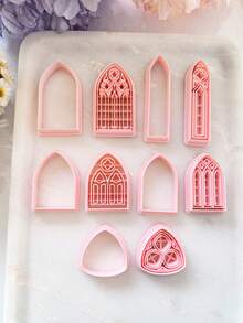 Gothic Stained Glass Window Polymer Clay Cutter Mold With High Precision Diy Handcrafted Clay Mold Tools, Precision Knife Molds - Craft Supplies - Perfect Gift For Diy Enthusiasts - Gothic Stained Glass Window - View 3