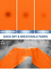 Cavva Men's UPF 50+ Sun Protection Short Sleeve T-Shirt Quick Dry Breathable Rash Vest Tee For Outdoor - 橘色 - 查看 7