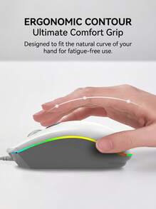 Acer USB Wired Mouse, Ergonomic Design For Business & Office, Optical, Suitable For Men & Women, Dual Use For Gaming & Office, Model: OMW020 - View 5