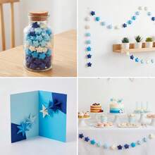 540/1080 lembar Kertas Origami Bintang Keberuntungan Warna Biru, 7 Warna, Hadiah Hari Ibu, Dua Sisi Warna Solid, Cocok Untuk Kerajinan DIY Pemula, Seni Dekoratif - beraneka warna - View 6