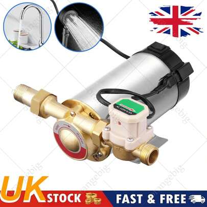220V 100W Automatic Priming Water Pressure Booster Pump Home Stainless Shower UK