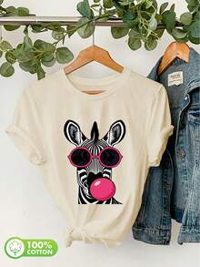 Women T-Shirts - [White] - View 7