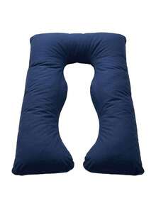 Pregnancy Body Pillow, 200 Thread Count Micropercal, 120x60cm, Ergonomic, Soft, For Bed - Azul marino - Ver 2
