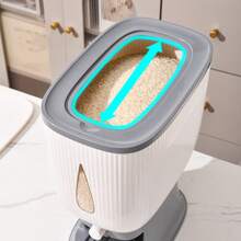 22.05Lb Golden Medal Automatic Rice Container With Measuring Cup | Large Capacity, Moisture-Proof And Airtight Rice Container, Perfect For Storing Rice, Grains, Flour, Kitchen Essentials, And Pet Food For Cats And Dogs. - View 6