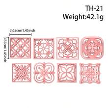 Retro Geometric Flowers Polymer Clay Cutter Mold With High Precision Diy Handcrafted Clay Mold Tools, Precision Knife Molds - Craft Supplies - Perfect Gift For Diy Enthusiasts - Geometry - View 7