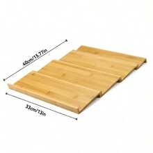 4pcs Stackable Bamboo Drawer Spice Rack, Expandable Tilted Spice Organizer Tray For Drawers - Bamboo Spice Rack - View 2