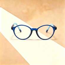 1 Pair Children's Round Frame Glasses, Minimalist Soft Cute Fresh Style, Daily School Outfit Accessory - Multicolor - View 3