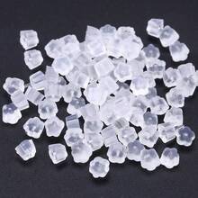 500个 5x3mm 透明花形橡胶耳钉后塞安全子弹头耳堵软橡胶耳塞耳环配件 - 珠寶製作 - 查看 4