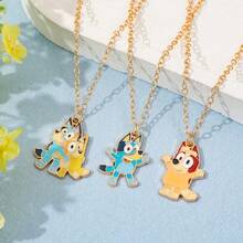 Bluey 1 chiếc vòng cổ hình Brui hoạt hình, phụ kiện anime, mặt dây chuyền hình giọt dầu Brui Bingo bằng hợp kim ớt. - Nhiều màu - Xem 2