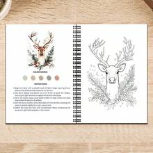 1pc New Watercolor Sketchbook, Built-In Outline, Spiral Binding, Removable Pages, Easy Coloring, Leisure & Entertainment, Relaxing Time Killer, Great Gift Idea (Pen Not Included) - Single Piece - View 3