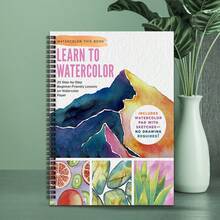 1pc New Watercolor Sketchbook, Built-In Outline, Spiral Binding, Removable Pages, Easy Coloring, Leisure & Entertainment, Relaxing Time Killer, Great Gift Idea (Pen Not Included) - Single Piece - View 4