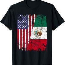 Mexin Roo Ha Amerin  Mexico T-irt - Negro - Ver 1
