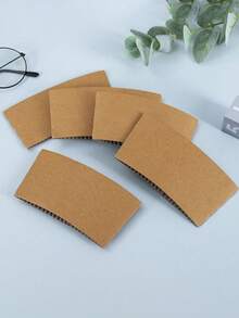Bộ 10 chiếc/gói, vỏ bọc cốc giấy Kraft dùng một lần, giữ nhiệt/lạnh cho cốc cà phê/trà, đường kính 90mm. - Màu nâu  Mocha - Xem 7