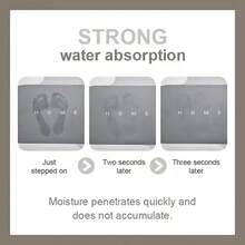 1pc Water-Absorbing Bath MatPerfect For Vacation Resort BathVacation Homeand Kitchen Sink AreaIdeal For Graduation Gifts - White - View 4