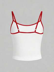 Áo hai dây ôm sát in họa tiết trái cây thời thượng dành cho nữ, áo không tay mùa hè, áo tank top thường ngày, áo đi nghỉ mát, trang phục thường ngày, đi làm, phong cách nghỉ dưỡng, màu trắng kiểu dáng mùa hè mới - trắng - Xem 2