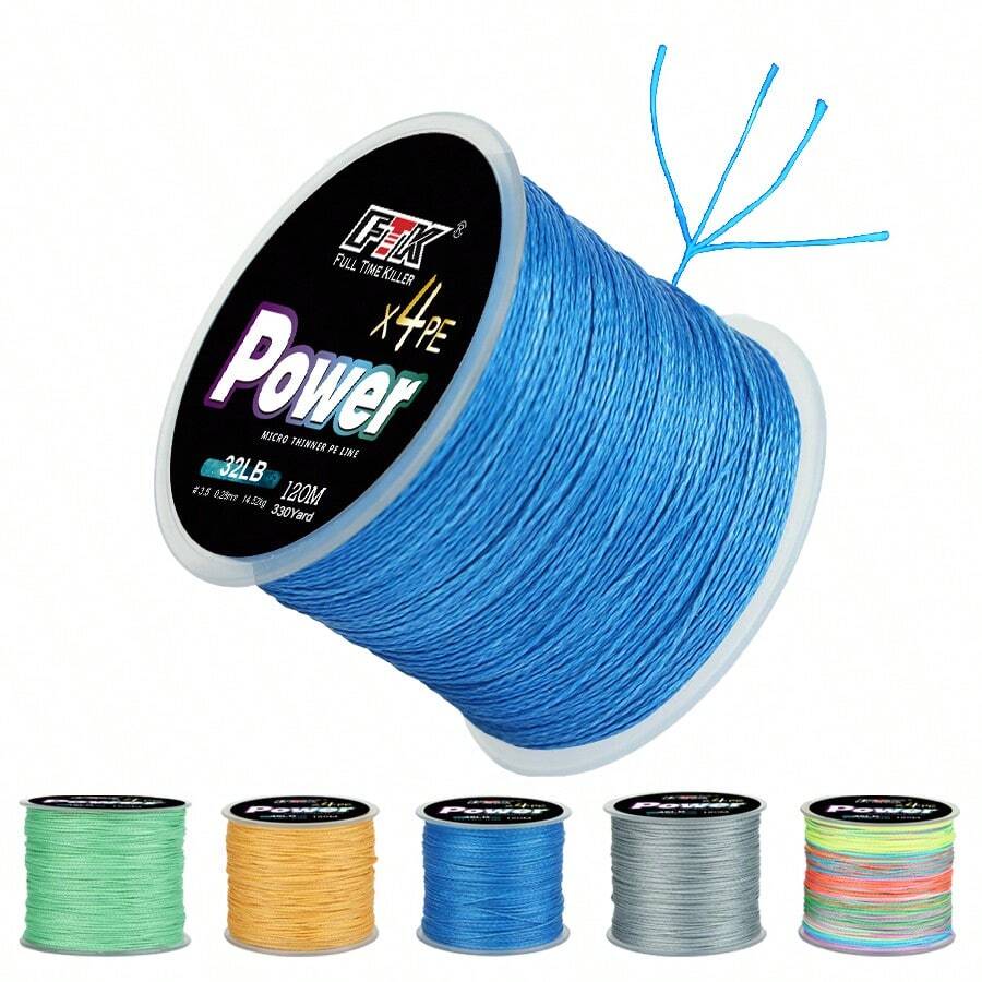 FTK 1pc 120M PE Braided Fishing Line 8-100LB 0.1-0.6mm 4 Strand Multifilament PE Fishing Line - Multicolor - View 1