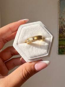 1 chiếc nhẫn bạc 925 Sterling hình xoắn đính đá Cubic Zirconia, thích hợp cho nữ đeo hàng ngày và dự tiệc, nhẫn nữ chất lượng cao, món quà trang sức tinh tế. - Zirconia xoắn - Xem 3