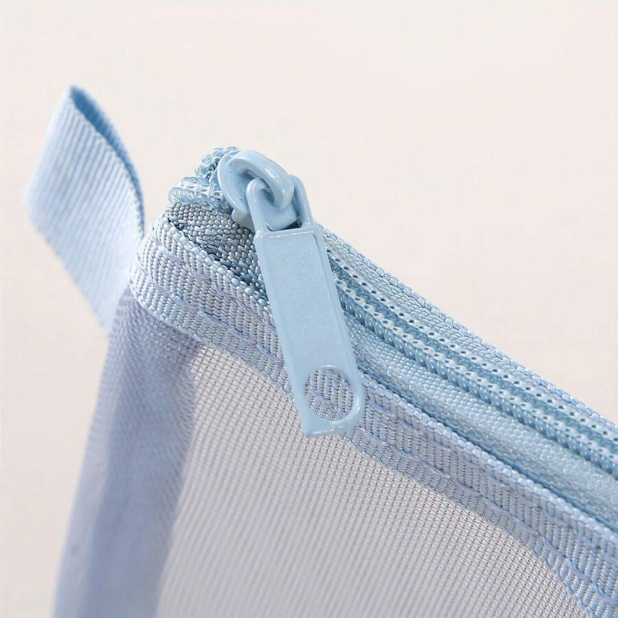 1pc Grid Pencil Case Organizer Pouch - Single Piece - View 1