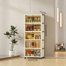 KNERS 3/4/5 Layer Stackable Storage Box With Wheels - Foldable Plastic Storage Box, Suitable For Homes And Offices, Capacity Of 3 Cubic Feet, 2 Cubic Feet, 27 Inches High, Multifunctional Wardrobe And Trash Can, Space Saving Design, Suitable For Living Room, Bedroom Or Workspace, Wardrobe Organization And Storage, Flexible Storage Solution, Modern Aesthetics, Durable Structure, Storage Box, Storage Box, Household Organizing Storage Box. - Multicolor - View 12