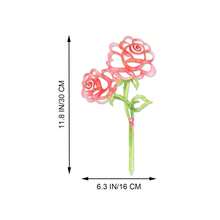 1个玫瑰花花园插牌,带地插的花园装饰,户外家居装饰,庭院花园围栏庭院艺术装饰,春夏 - A - 查看 10