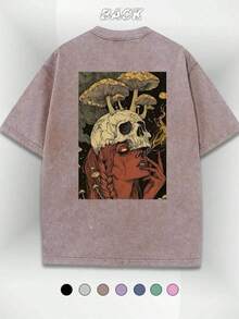 Valentine's Day Gift: Women's Elegant Short-Sleeve XO Heart Grid Print Round-Neck T-Shirt, Suitable For Spring, Summer, - 咖啡色 - 查看 1