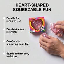 Nee Doh Good Vibes Only Heart Shaped Squishy Fidget Toy, Glitter Confetti Filled Soft Squeeze Stress Relief Sensory Toy, Ideal Easter Basket Stuffer & Birthday Gift For Kids Ages 3+ - Blue - 查看 8