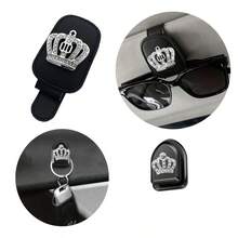 2 pièces Strass brillant - Accessoires de voiture, Clip de lunettes pour pare-soleil de voiture, Clip de lunettes de voiture et crochet de voiture de type adhésif, Accessoires de décoration intérieure de voiture pour femmes - Clip et crochet pour lunettes - Voir 7